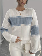 Maglione a righe color-block – Abbigliamento casual, stile quotidiano