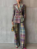 Luxe V-neck Suit – Office, Casual Wear, Multicolor