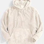 Felpa con cappuccio a coste – Abbigliamento casual, comfort quotidiano