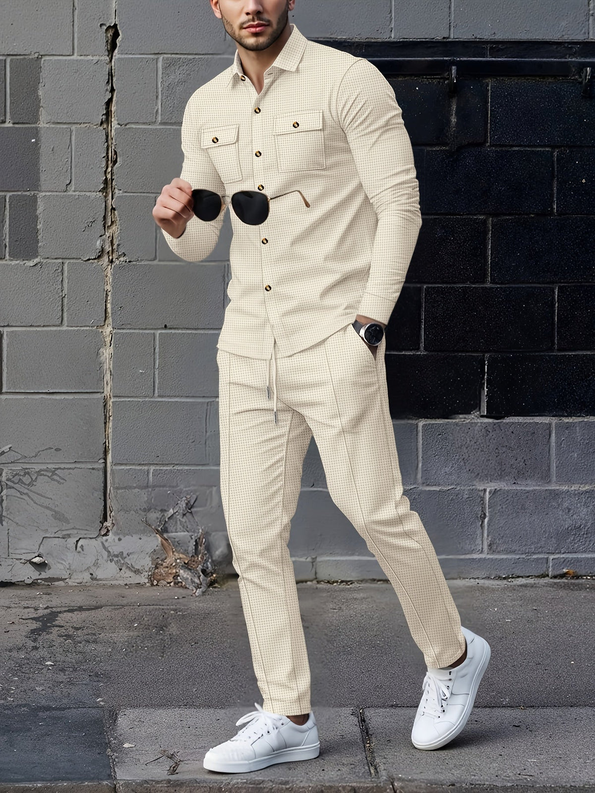 Completo casual a due pezzi – Abbigliamento quotidiano, stile rilassato