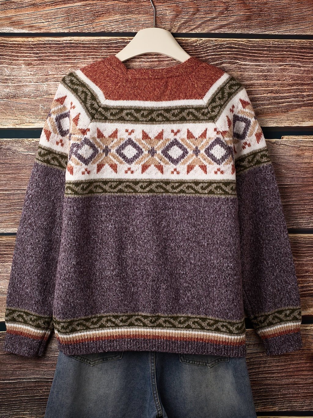 Cardigan con bottoni a fantasia – Abbigliamento casual, a strati