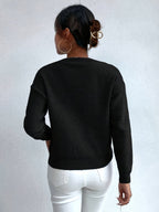 Maglione a trecce oversize – abbigliamento casual, strato confortevole