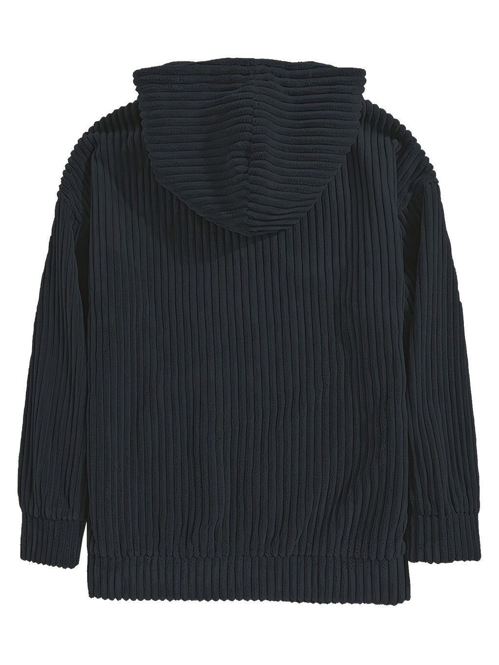 Felpa con cappuccio a coste – Abbigliamento casual, comfort quotidiano