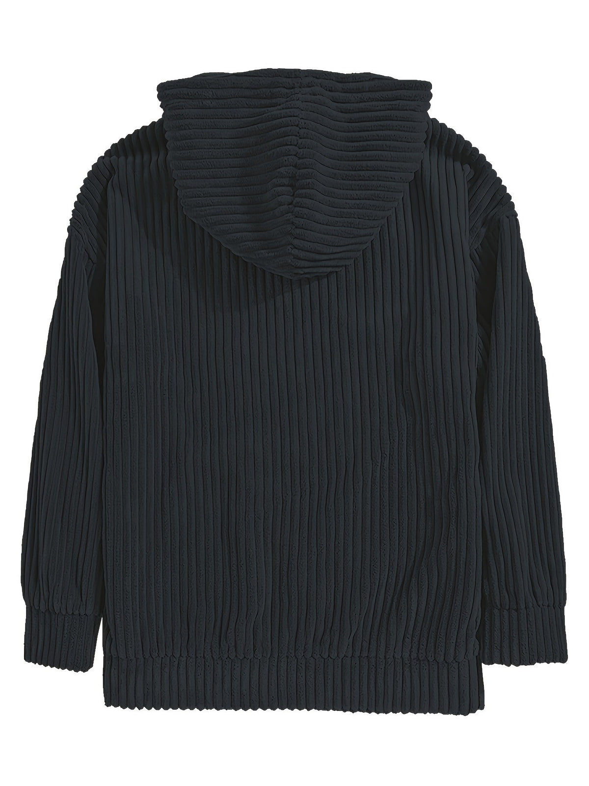 Felpa con cappuccio a coste – Abbigliamento casual, comfort quotidiano