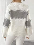 Maglione a righe color-block – Abbigliamento casual, stile quotidiano
