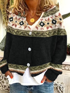 Cardigan con bottoni a fantasia – Abbigliamento casual, a strati