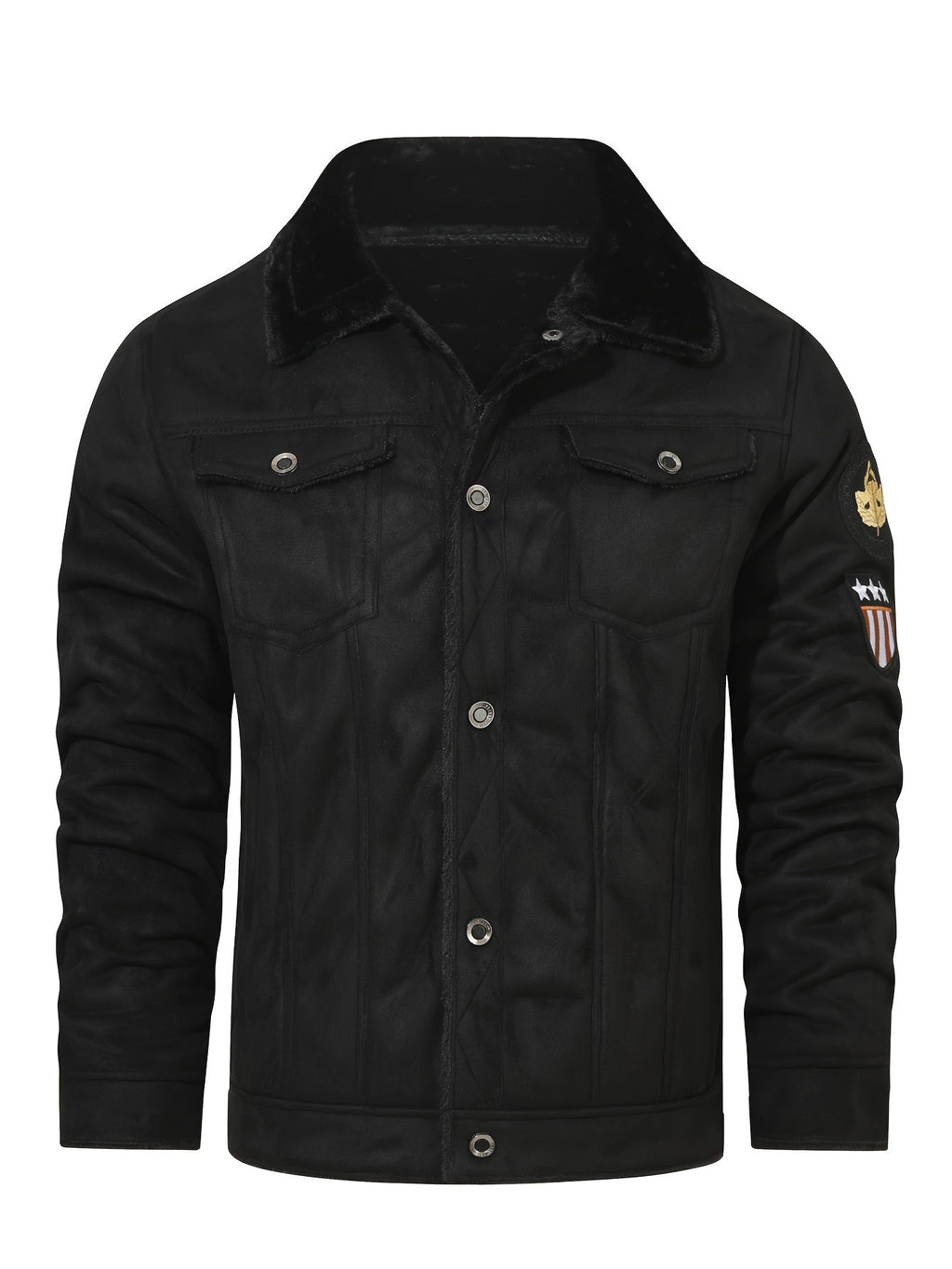 Giacca Trucker foderata in pile – Abbigliamento casual, clima freddo