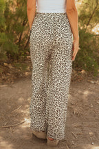 Leopard Drawstring Loose Pants with Elastic Waistband – Casual Wear, Everyday Comfort