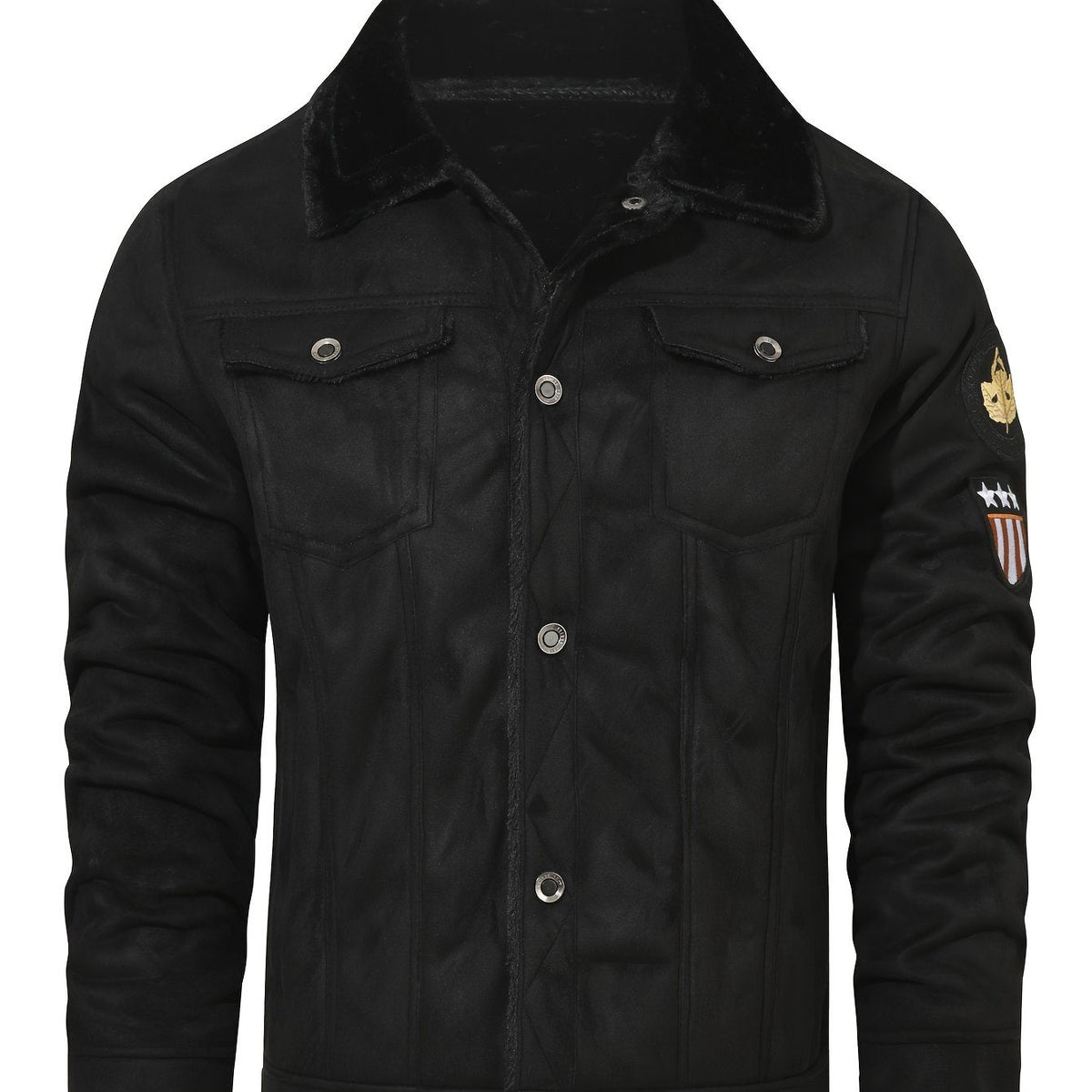 Giacca Trucker foderata in pile – Abbigliamento casual, clima freddo