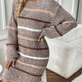 Abito a maglia a righe accogliente – Abbigliamento casual, comfort quotidiano