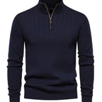 Maglione a collo alto con mezza zip – Abbigliamento casual, stile da ufficio