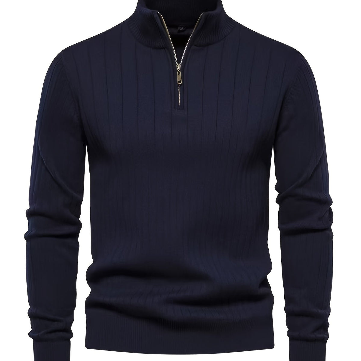 Maglione a collo alto con mezza zip – Abbigliamento casual, stile da ufficio