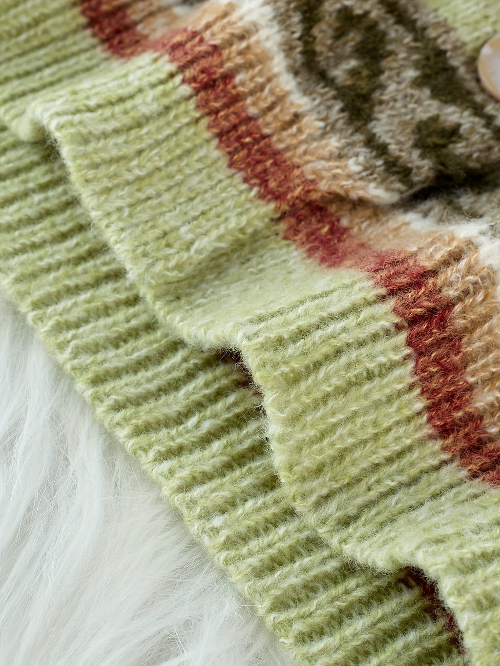 Cardigan con bottoni a fantasia – Abbigliamento casual, a strati
