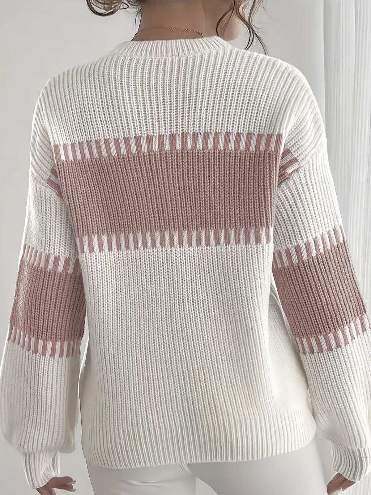 Maglione a righe color-block – Abbigliamento casual, stile quotidiano