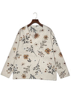 Maglione con scollo a V a fiori – Abbigliamento casual, stile quotidiano