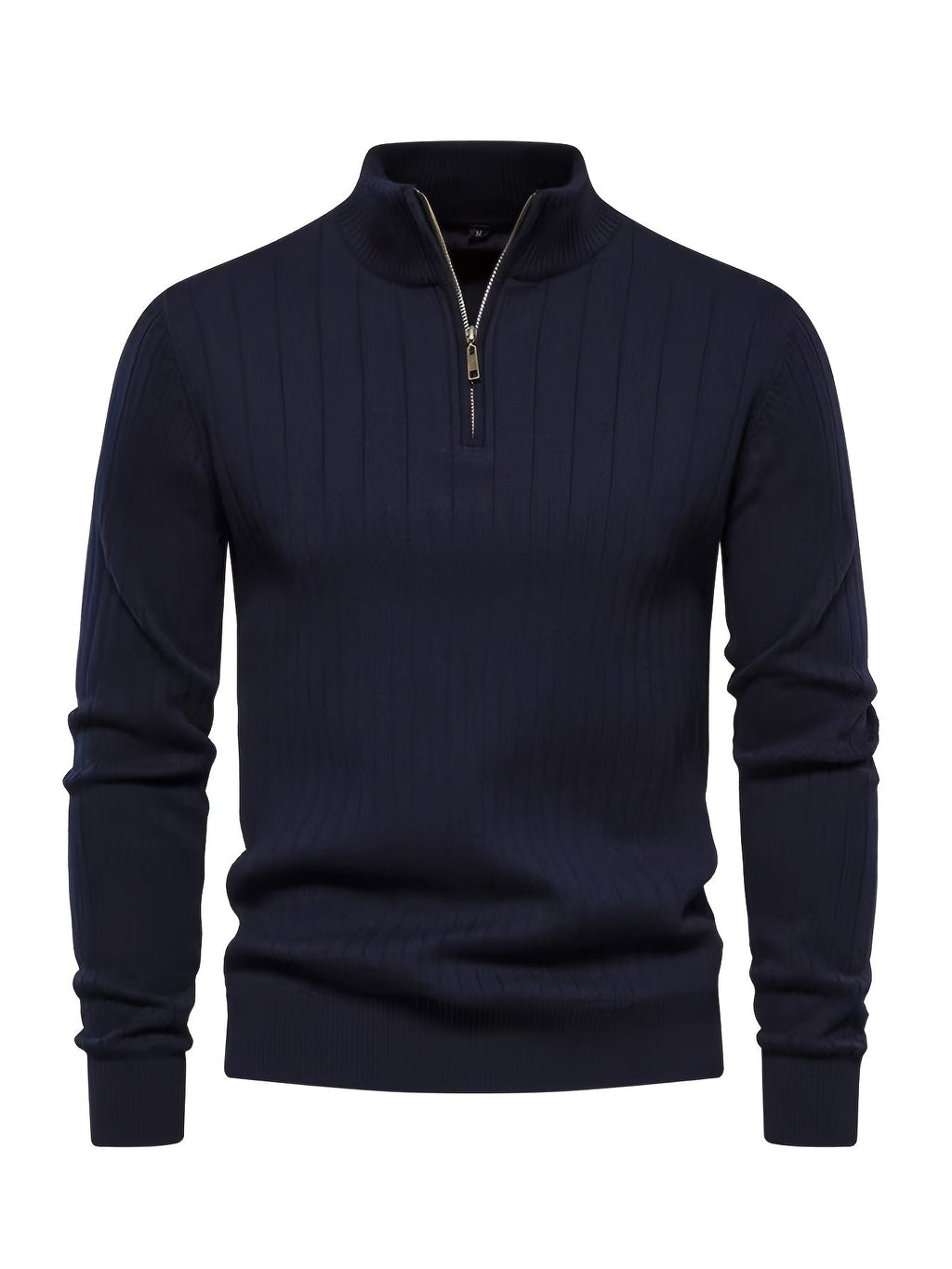 Maglione a collo alto con mezza zip – Abbigliamento casual, stile da ufficio