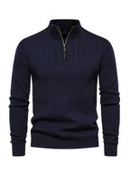 Maglione a collo alto con mezza zip – Abbigliamento casual, stile da ufficio