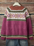 Cardigan con bottoni a fantasia – Abbigliamento casual, a strati