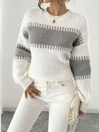 Maglione a righe color-block – Abbigliamento casual, stile quotidiano