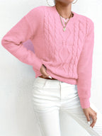 Maglione a trecce oversize – abbigliamento casual, strato confortevole