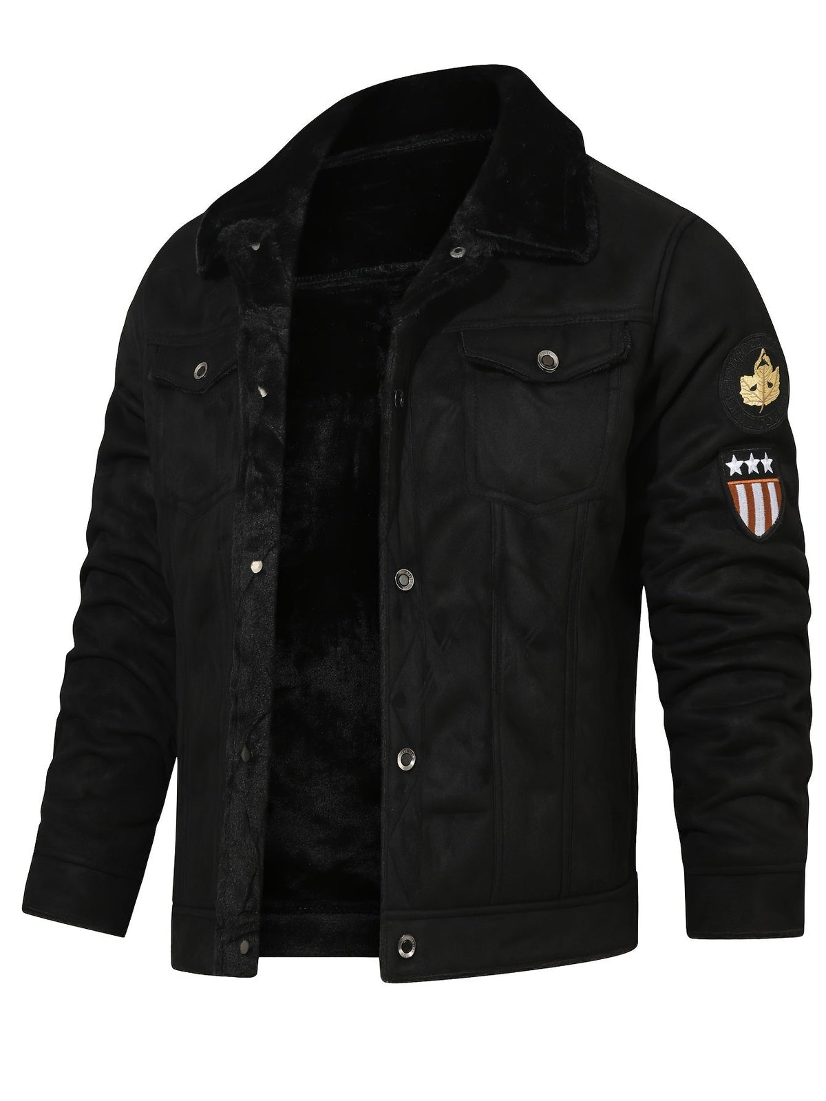 Giacca Trucker foderata in pile – Abbigliamento casual, clima freddo