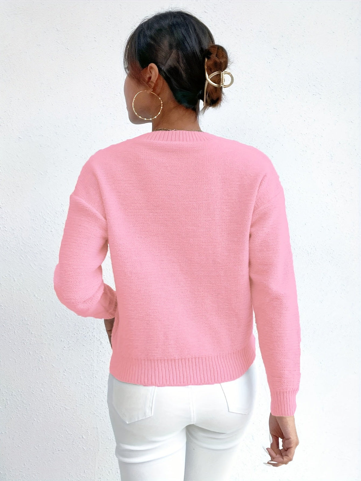 Maglione a trecce oversize – abbigliamento casual, strato confortevole