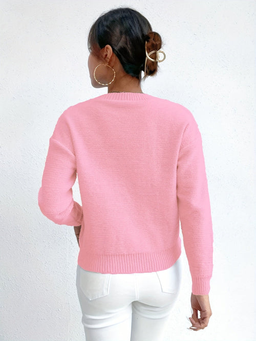Maglione a trecce oversize – abbigliamento casual, strato confortevole