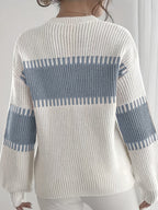 Maglione a righe color-block – Abbigliamento casual, stile quotidiano