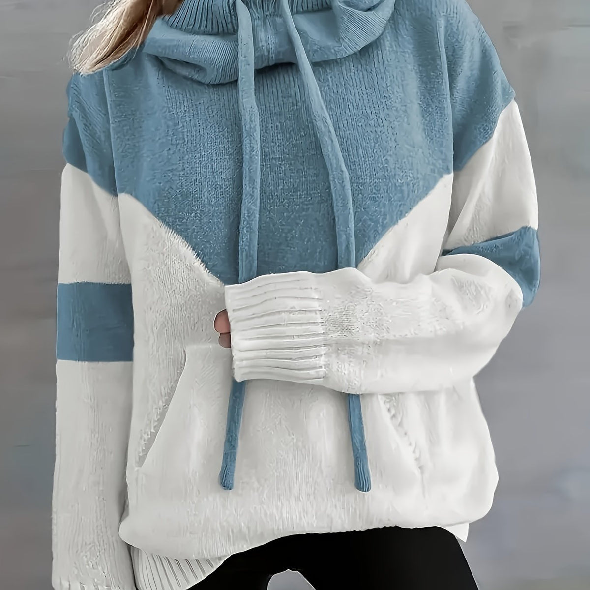 Felpa con cappuccio color-block – Abbigliamento casual, comfort quotidiano