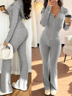 Ribbed Lounge Two-Piece Set – Relaxing, Home Wear