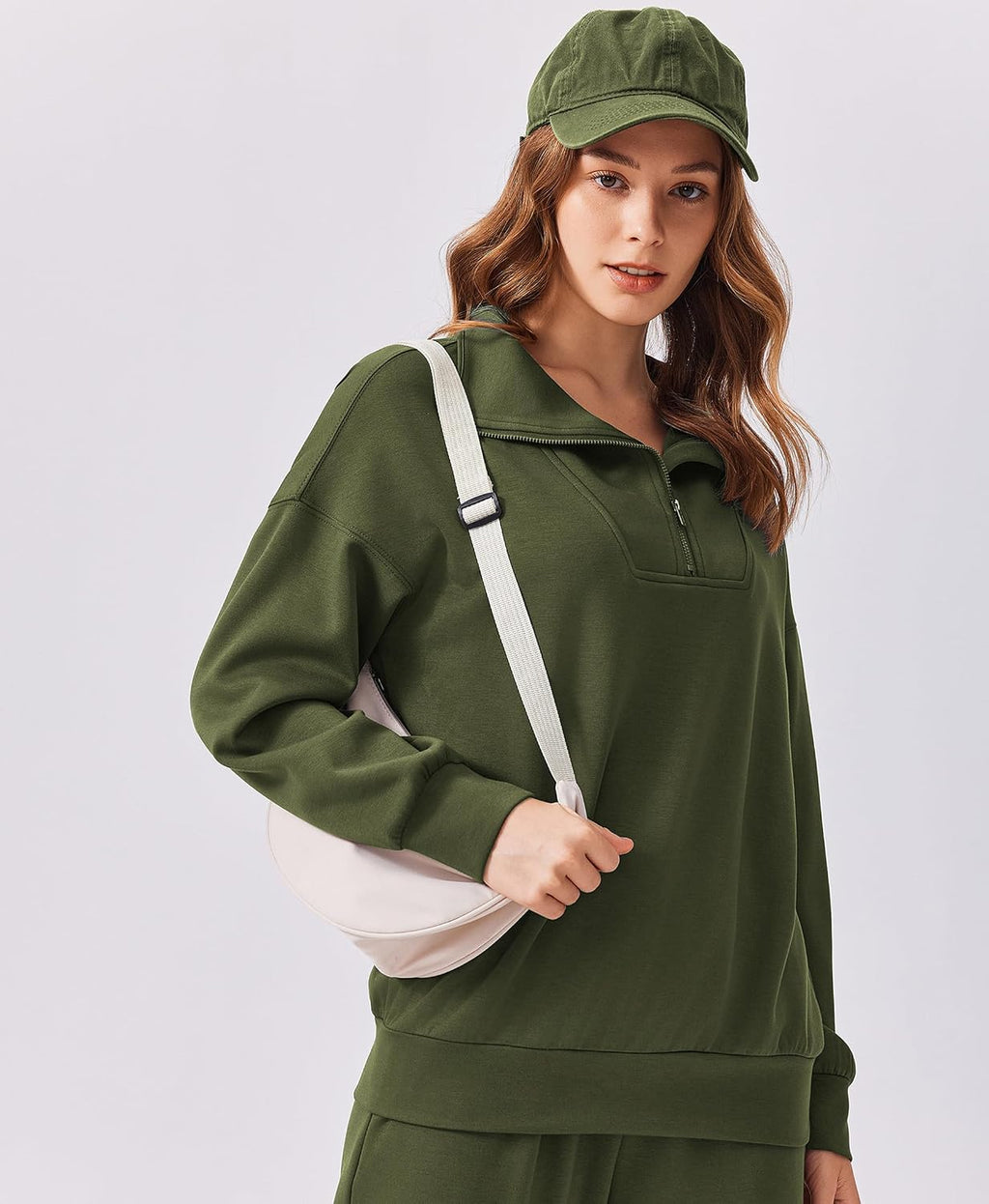 2 Piece Lounge Set for Women, 1/4 Zip – Casual Wear, Fall Fashion, Relaxing, Outing