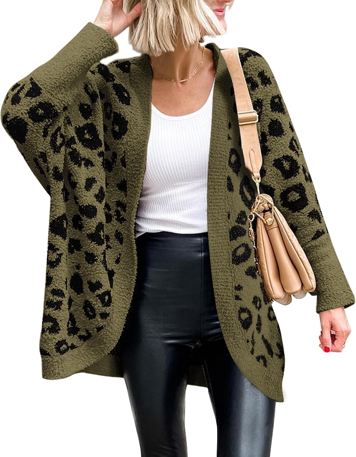 Leopard Cardigan for Women Knit – Casual Wear, Fall Fashion