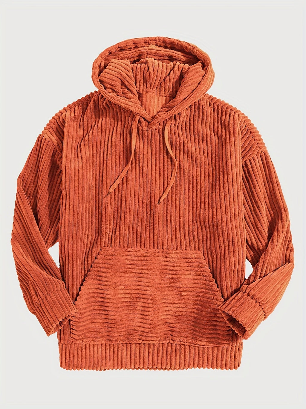 Felpa con cappuccio a coste – Abbigliamento casual, comfort quotidiano