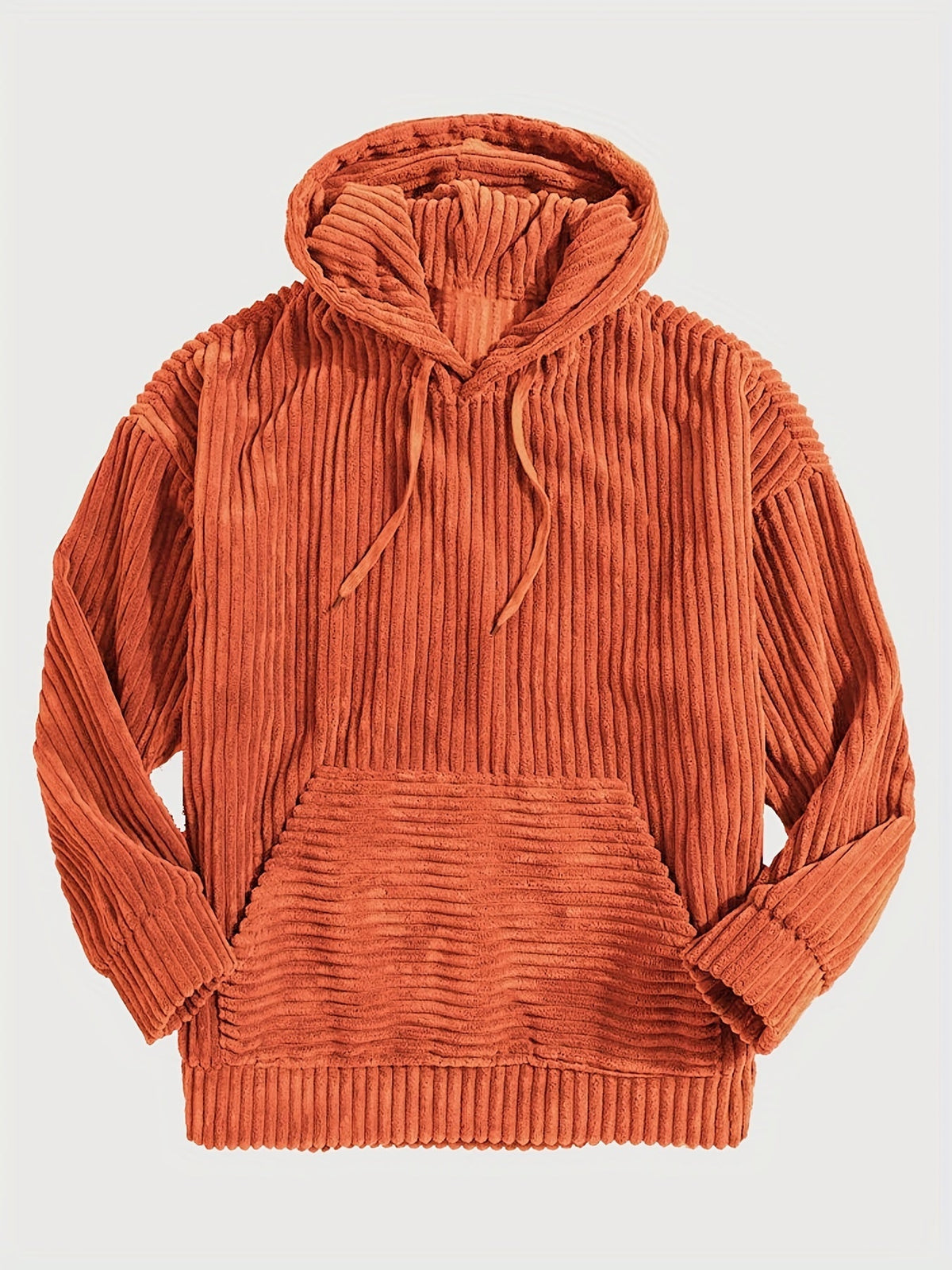Felpa con cappuccio a coste – Abbigliamento casual, comfort quotidiano