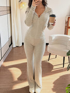 Ribbed Lounge Two-Piece Set – Relaxing, Home Wear