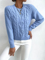 Maglione a trecce oversize – abbigliamento casual, strato confortevole