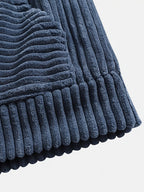 Felpa con cappuccio a coste – Abbigliamento casual, comfort quotidiano
