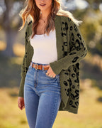 Leopard Cardigan for Women Knit – Casual Wear, Fall Fashion