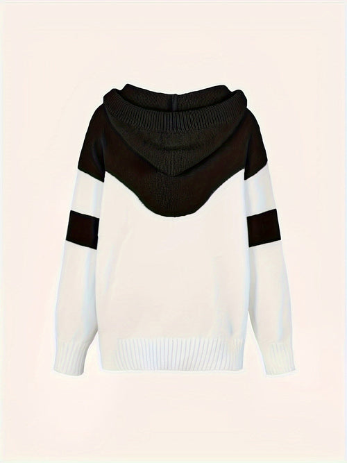 Felpa con cappuccio color-block – Abbigliamento casual, comfort quotidiano