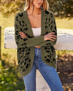 Leopard Cardigan for Women Knit – Casual Wear, Fall Fashion