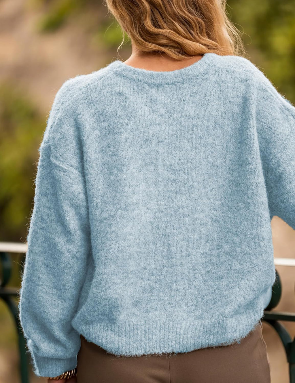 Womens Cardigan Sweater Loose Long Sleeve Crewneck – Casual, Everyday Wear
