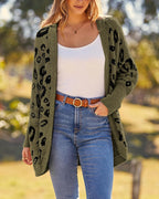 Leopard Cardigan for Women Knit – Casual Wear, Fall Fashion
