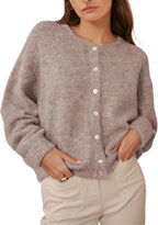 Womens Cardigan Sweater Loose Long Sleeve Crewneck – Casual, Everyday Wear