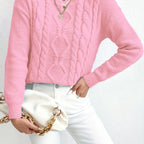 Maglione a trecce oversize – abbigliamento casual, strato confortevole
