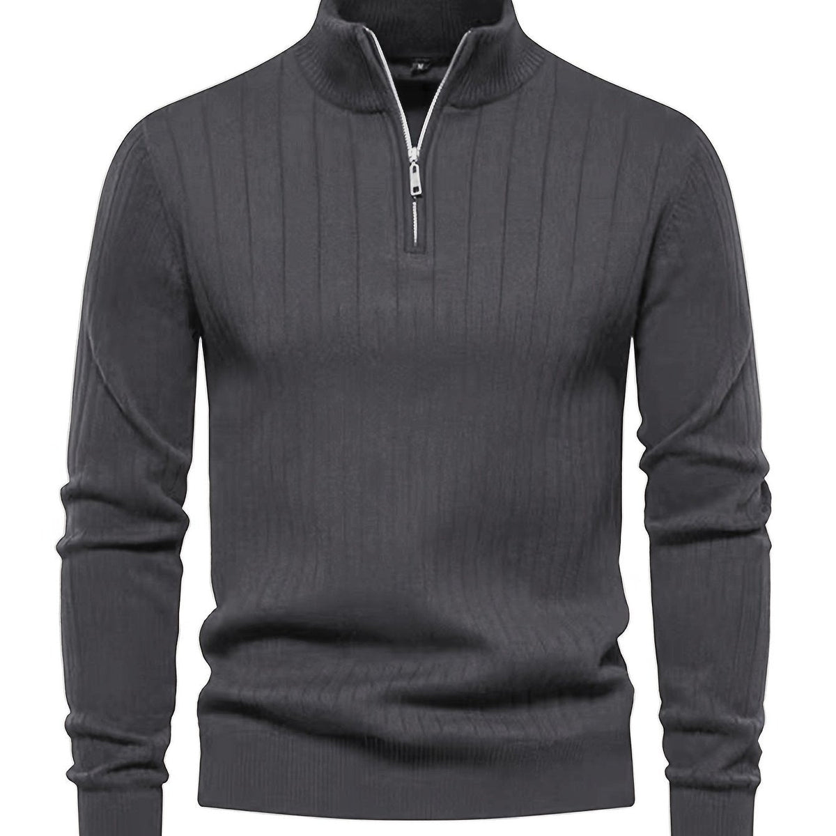Maglione a collo alto con mezza zip – Abbigliamento casual, stile da ufficio