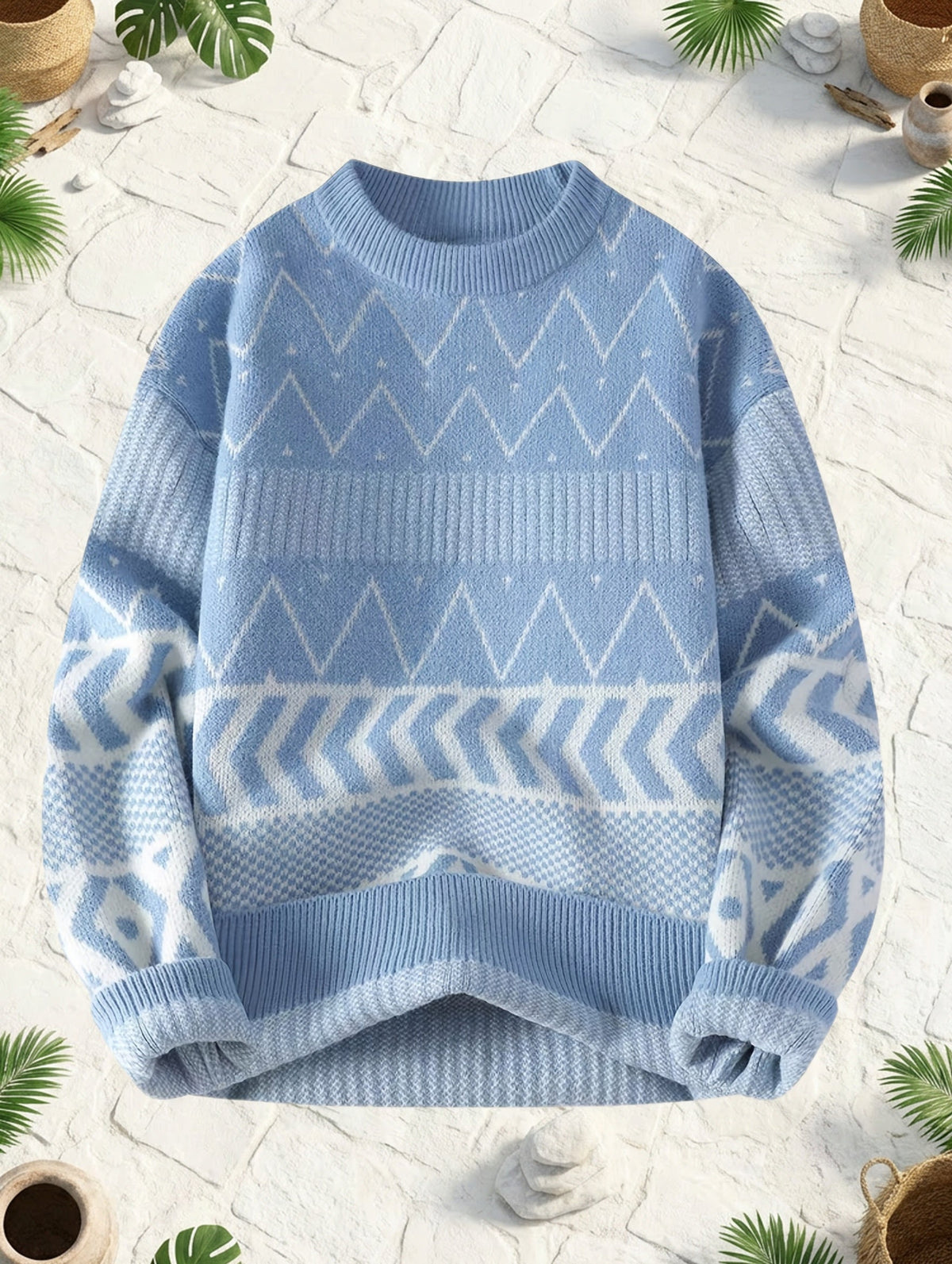 Maglione a girocollo fantasia – Casual, per tutti i giorni
