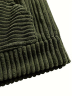 Felpa con cappuccio a coste – Abbigliamento casual, comfort quotidiano