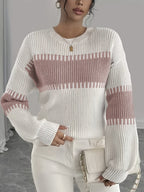 Maglione a righe color-block – Abbigliamento casual, stile quotidiano