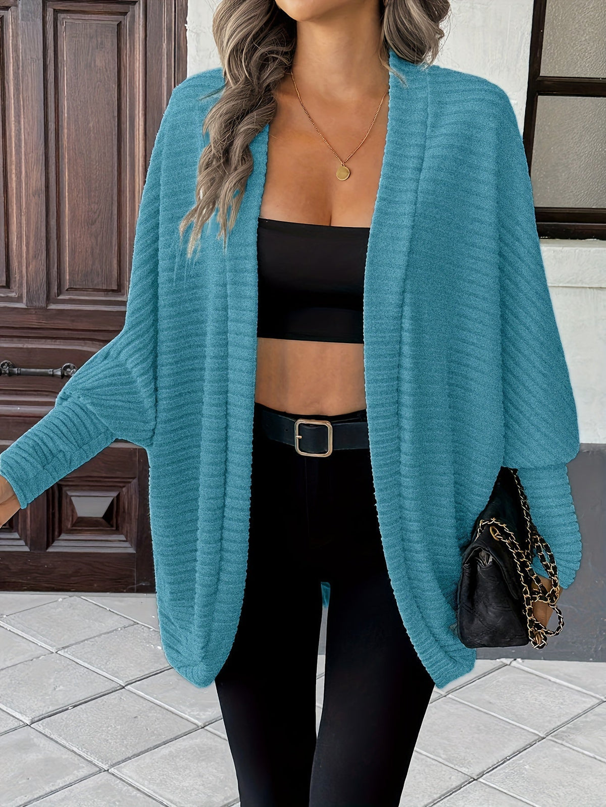 Cardigan aperto relaxed – Abbigliamento casual, a strati