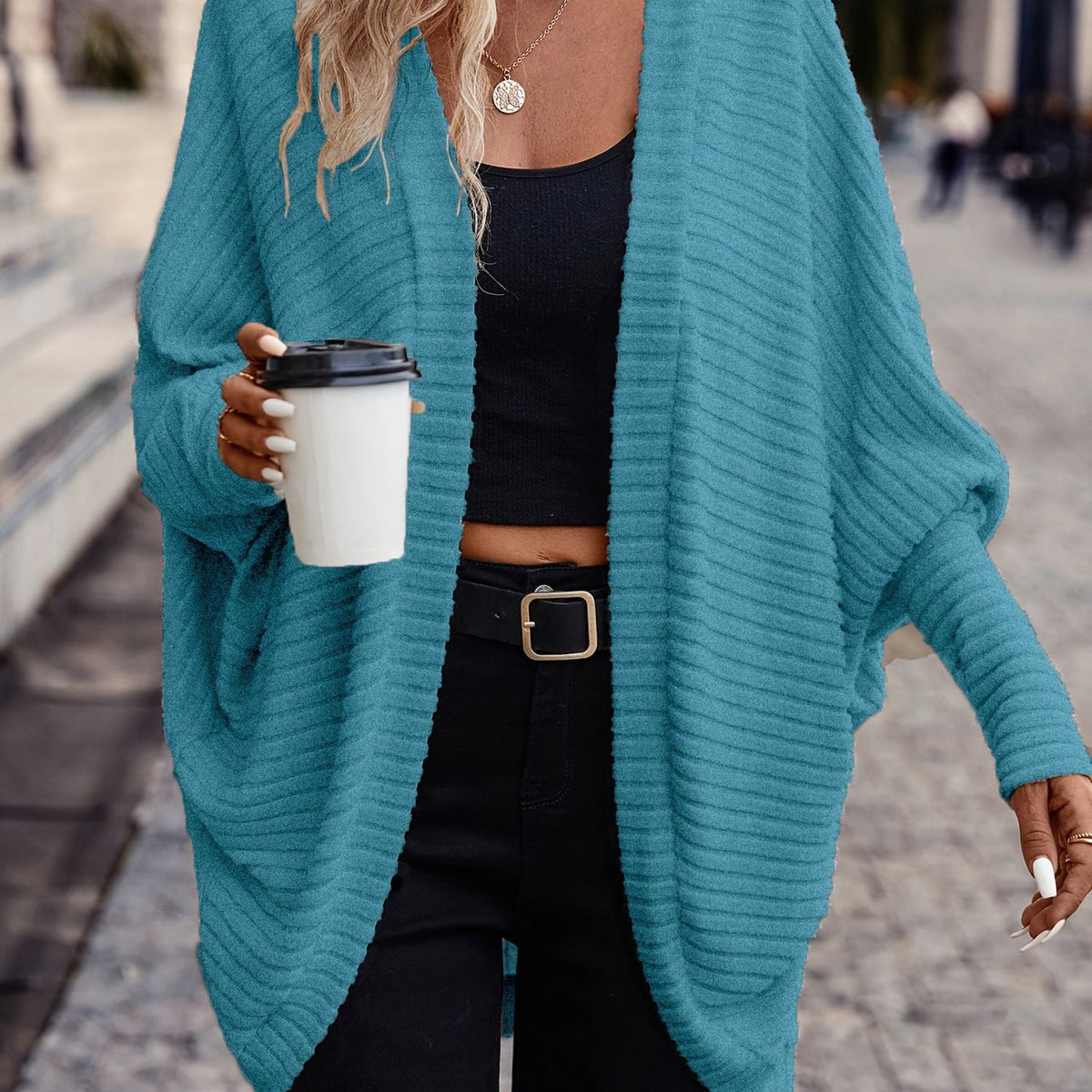 Cardigan aperto relaxed – Abbigliamento casual, a strati